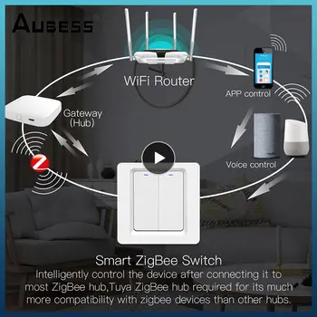 Tuya Zigbee Smart Switch Tlačidlo Prepnúť ZigBee Č Neutrálne Vyžaduje Inteligentného Života Tuya APP Alexa Domov Ovládanie Hlasom Obrázok