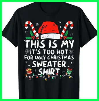 NOVÝ ZÁZNAM je Príliš Horúca Pre Škaredé Vianoce Tričko Vtipné Vianočné Muži Ženy T-Shirt S-5XL Obrázok
