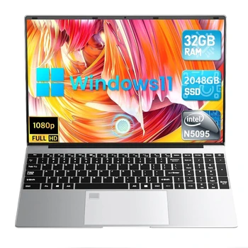 N5095 Notebook Predaj 15.6 Palce 16 G/32G, RAM 1T SSD Notebook IPS 1080P Office Pc Herný Počítač Odtlačkov prstov Odomknúť Klávesnica s podsvietením Obrázok